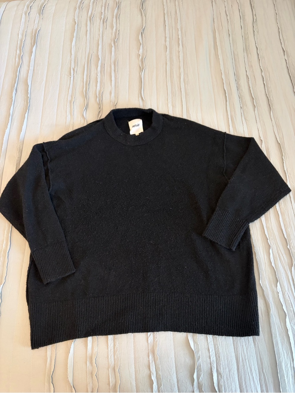 Aerie Fuzzy Inside Out Sweater | Size L